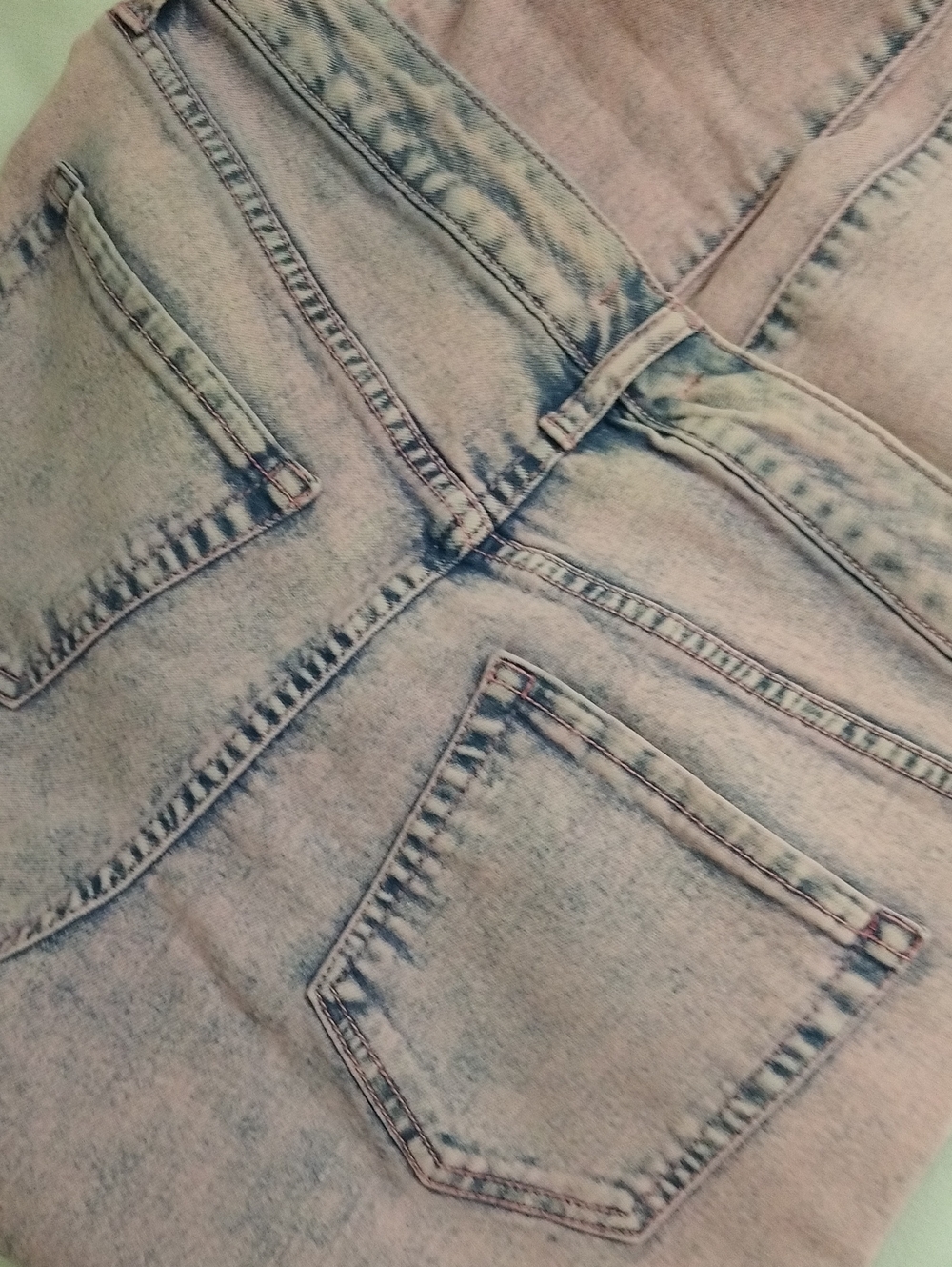 Women's Wild Fable Indie-Pop Pastel Lavender Acid Wash High Rise Skinny Jeans, M - Picture 14 of 16